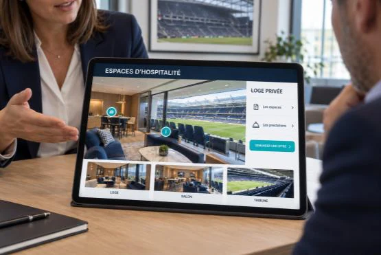Présentation commerciale d’une installation sportive